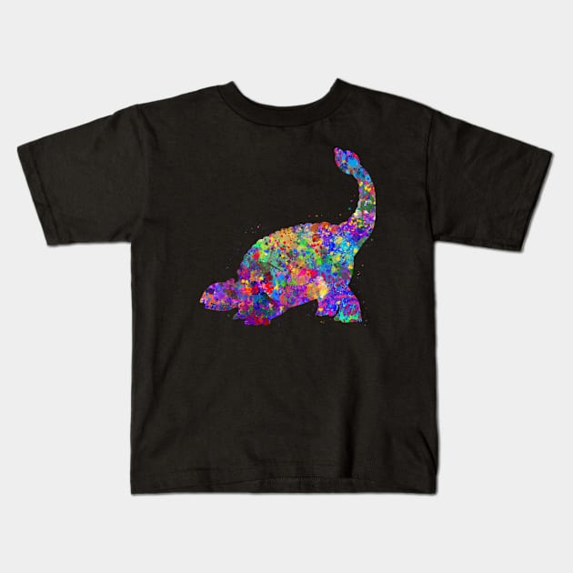 Ankylosaurus dinosaur Kids T-Shirt by Yahya Art